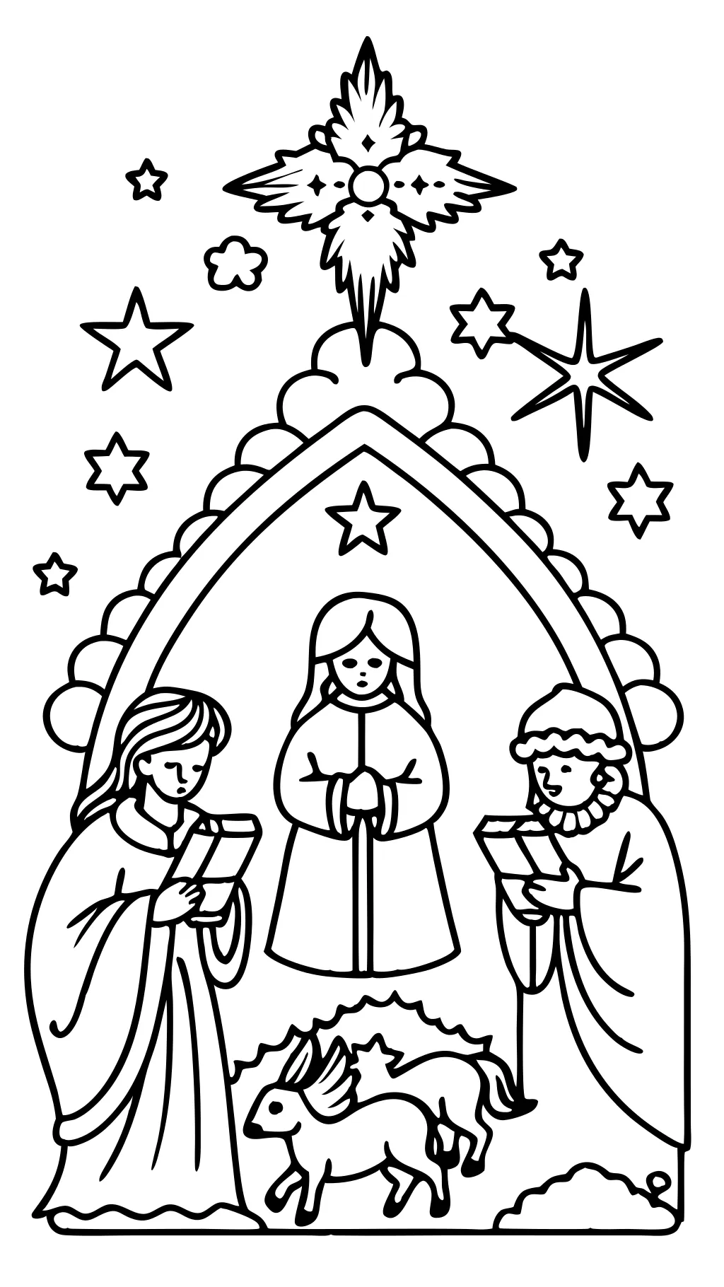 free christmas coloring pages christian